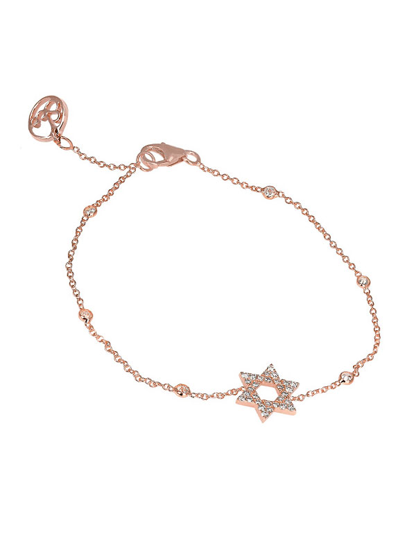 Браслет Jacob & Co. Star of David из розового золота с бриллиантами