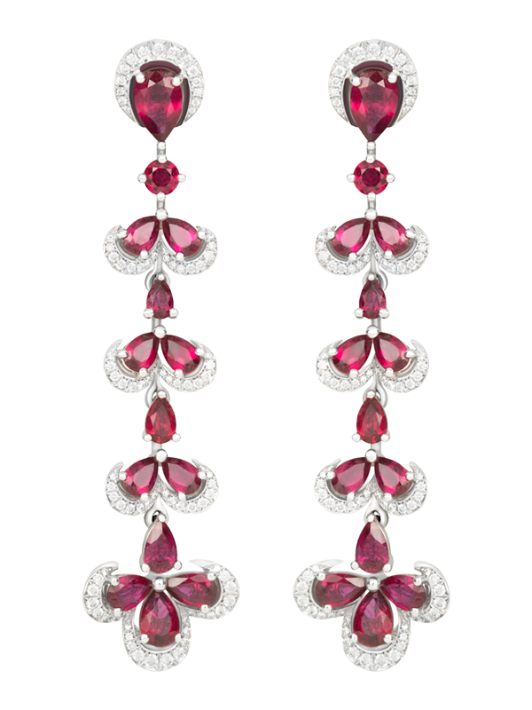 Серьги Chopard Precious из белого золота с рубинами