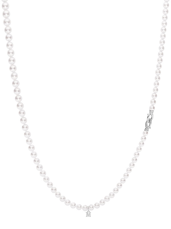 Колье из двух ниток Mikimoto Classic из белого золота, жемчуга и бриллиантов