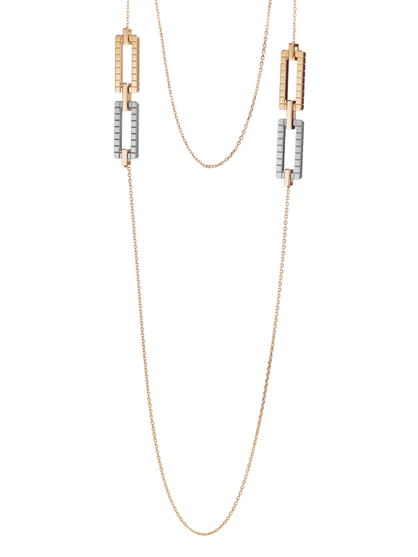 Колье Chopard Ice Cube из белого и розового золота