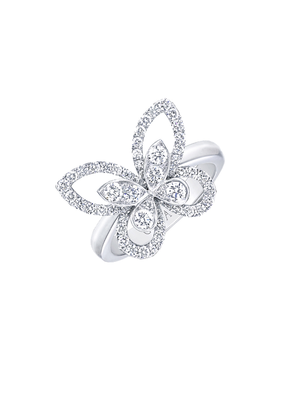 Кольцо Graff Butterfly из белого золота с бриллиантами