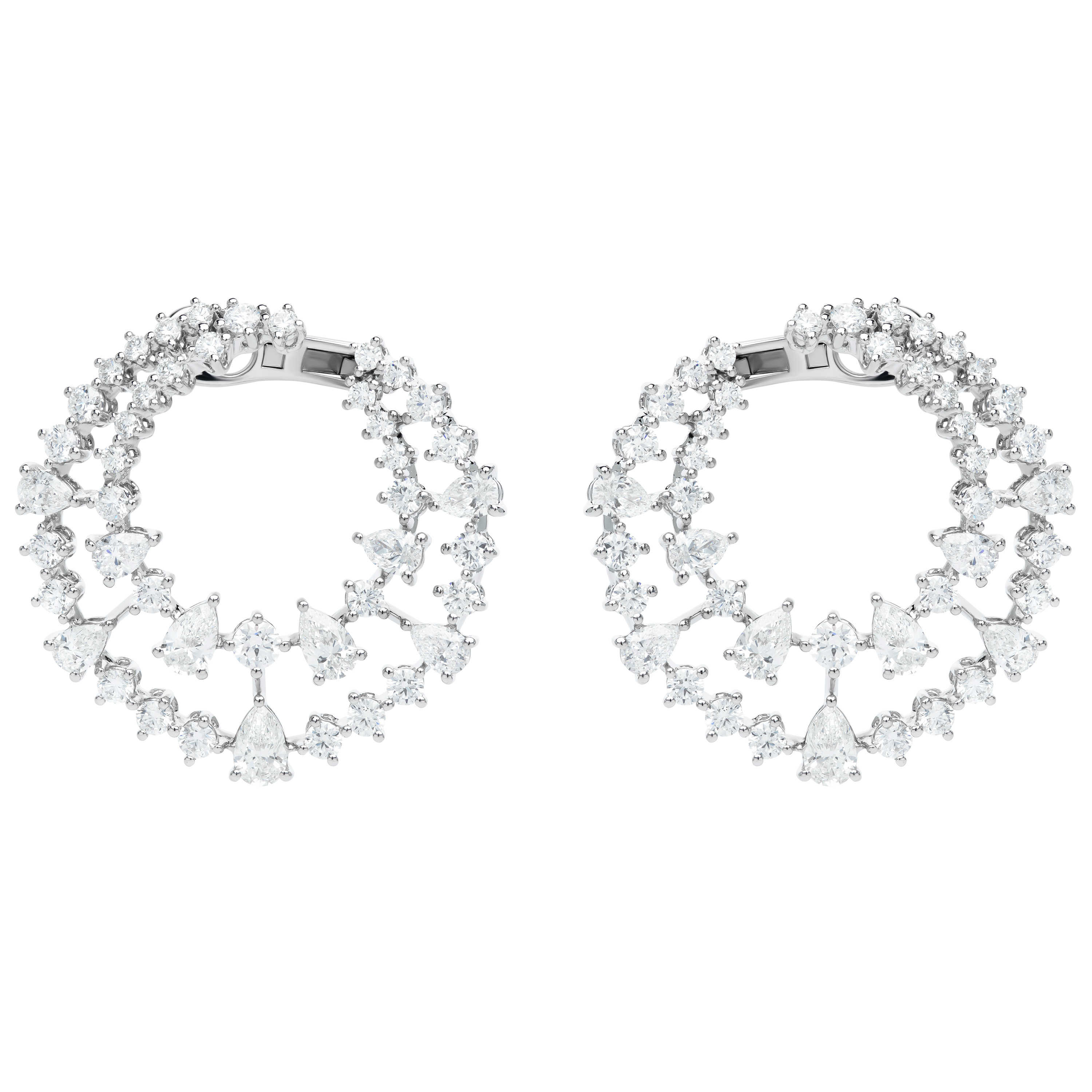 Серьги Mercury Classic из белого золота 