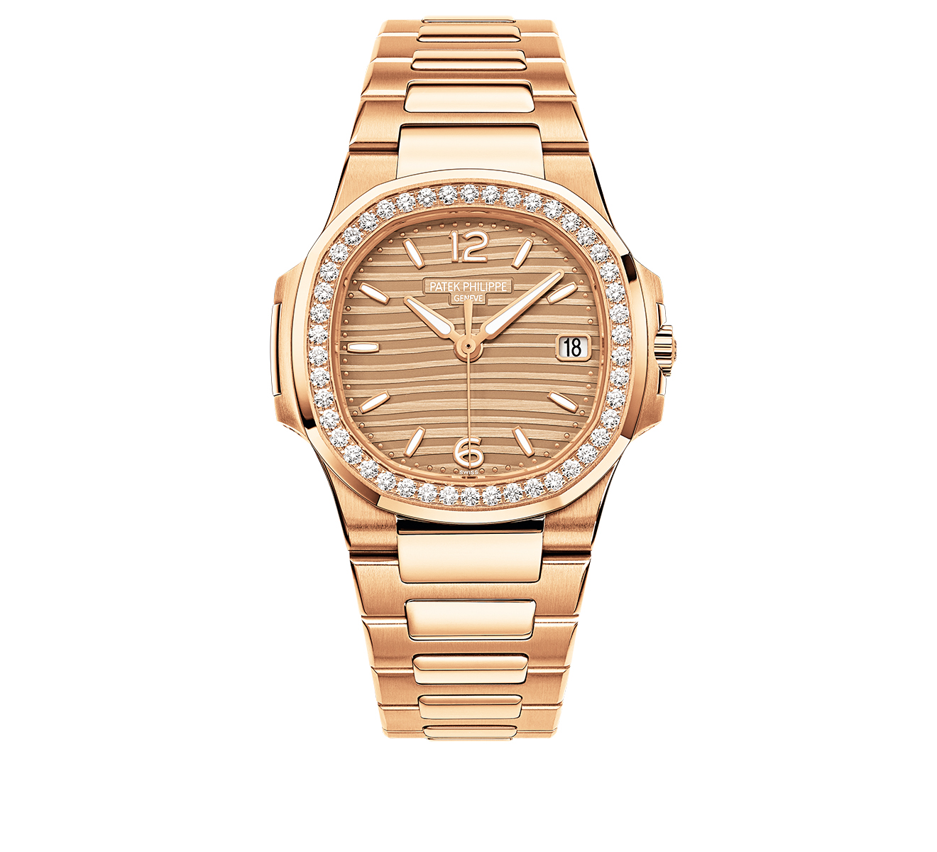 Часы Patek Philippe Nautilus Rose Gold из розового золота с бриллиантами