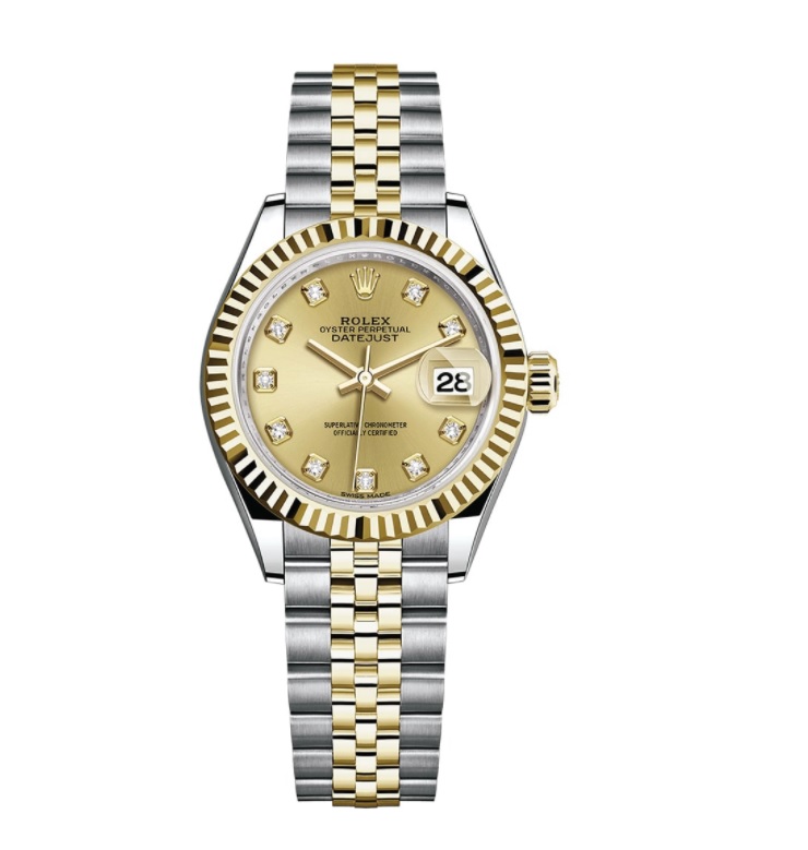 Для нее: часы Rolex Datejust 28 в корпусе из стали и желтого золота