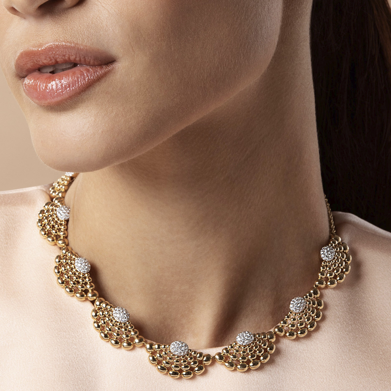 Колье FerriFirenze Solegira из желтого золота с бриллиантами