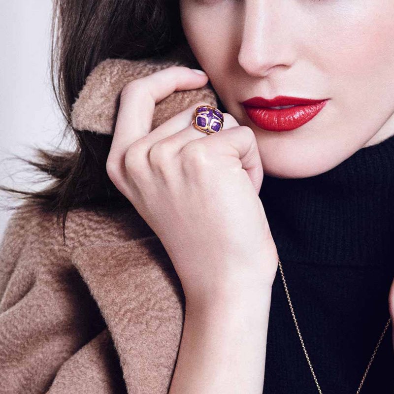 Кольцо Chopard Imperiale из розового золота с аметистом