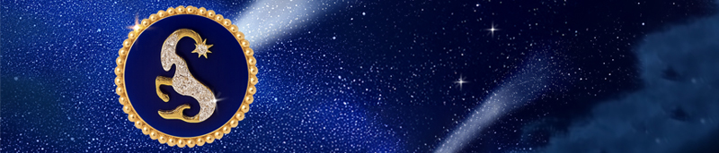 Кулон Serendipity Zodiac «Козерог» из желтого золота с бриллиантами и синей керамикой