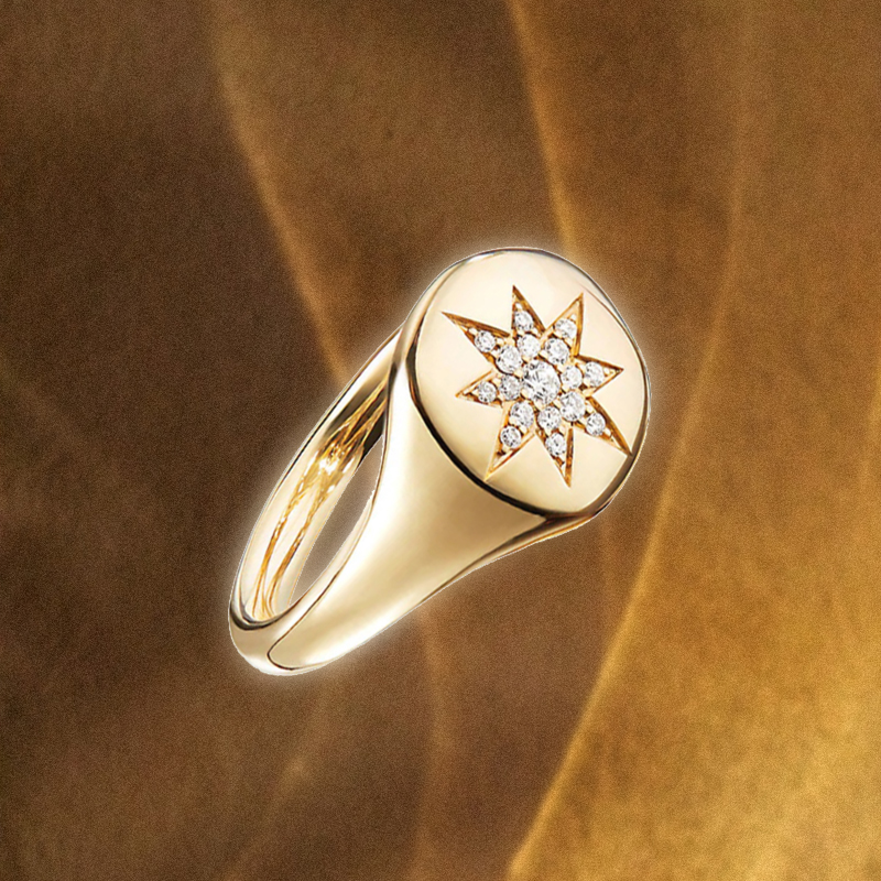 Кольцо David Yurman Pinky Rings из желтого золота с бриллиантами Кольцо David Yurman Pinky Rings из желтого золота с бриллиантами