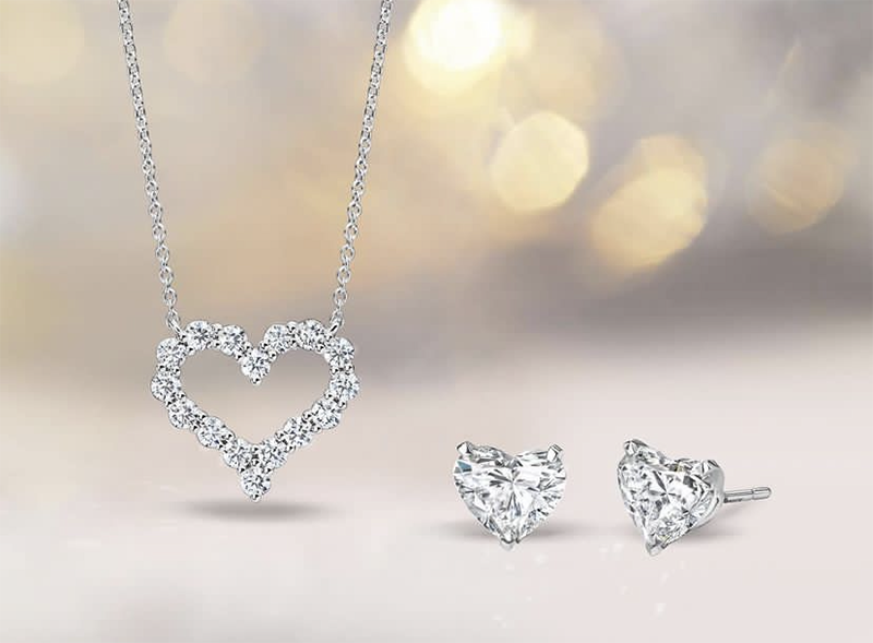 Кулон и серьги из белого золота с бриллиантами, все Mercury Classic