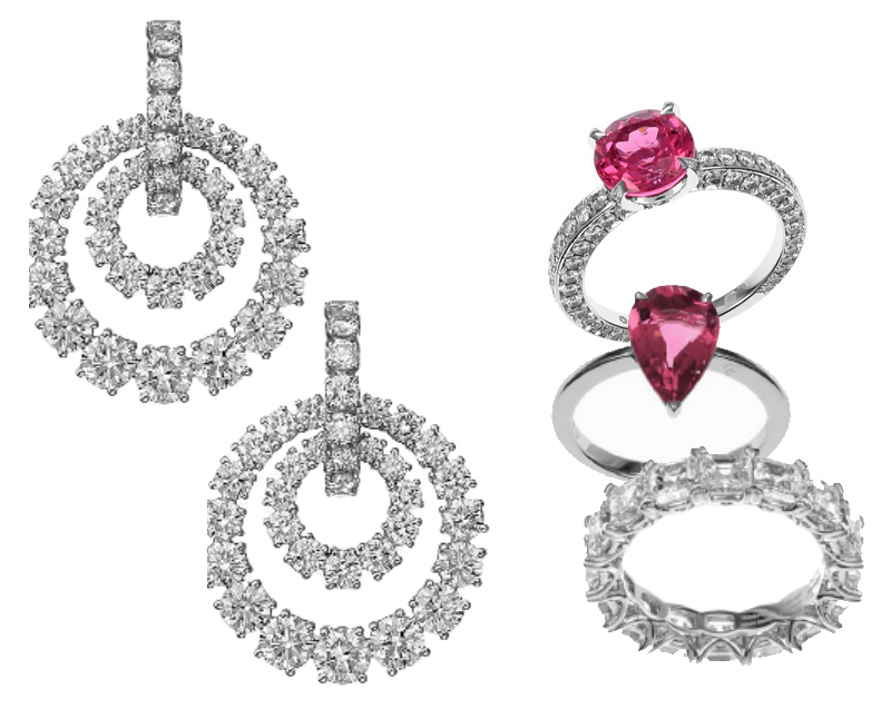 Серьги и кольцо L’Heure Du Diamant, кольца Haute Joaillerie, все Chopard