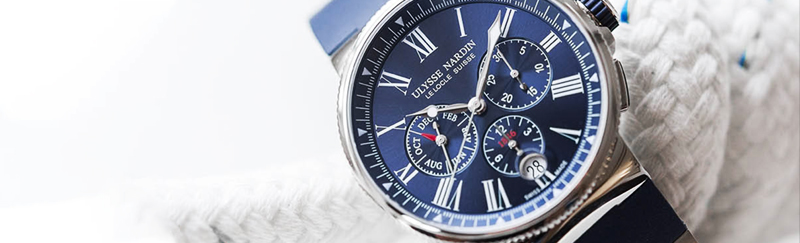 Хронограф Ulysse Nardin Marine Chronometer в 40 мм корпусе из стали с годовым календарем