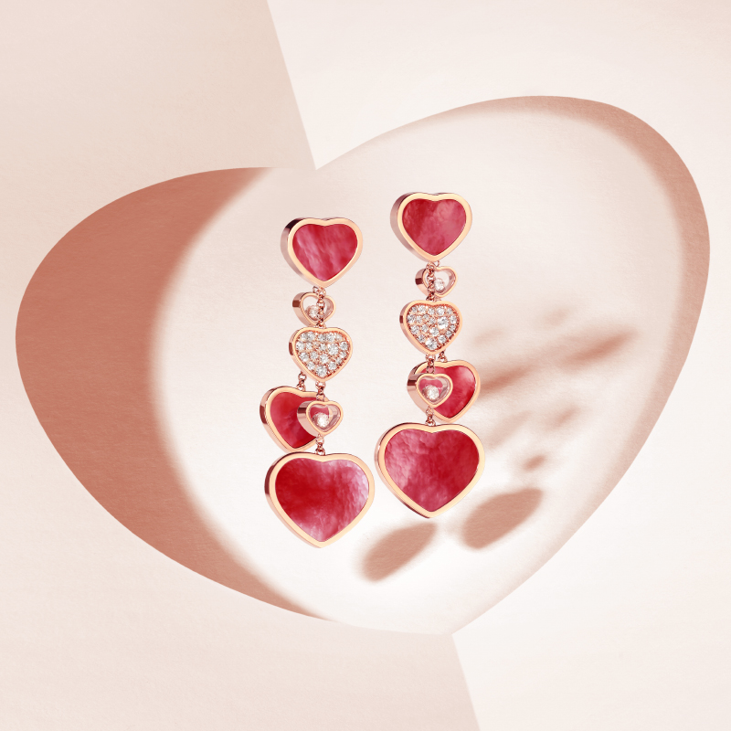 Серьги Chopard Happy Hearts