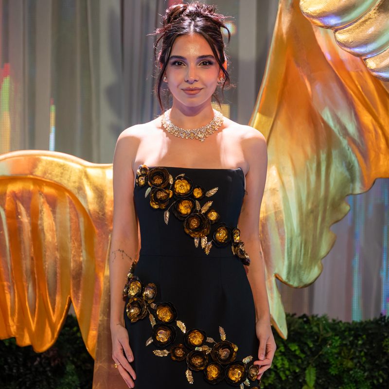 Салма Абу-Дейф в колье, серьгах и колье, все Chopard Haute Joaillerie