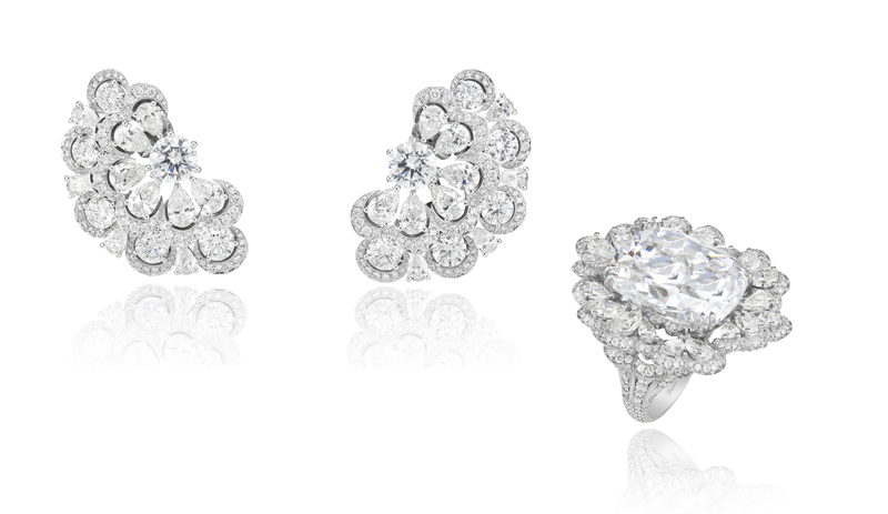 Cерьги и кольцо Chopard Garden of Kalahari