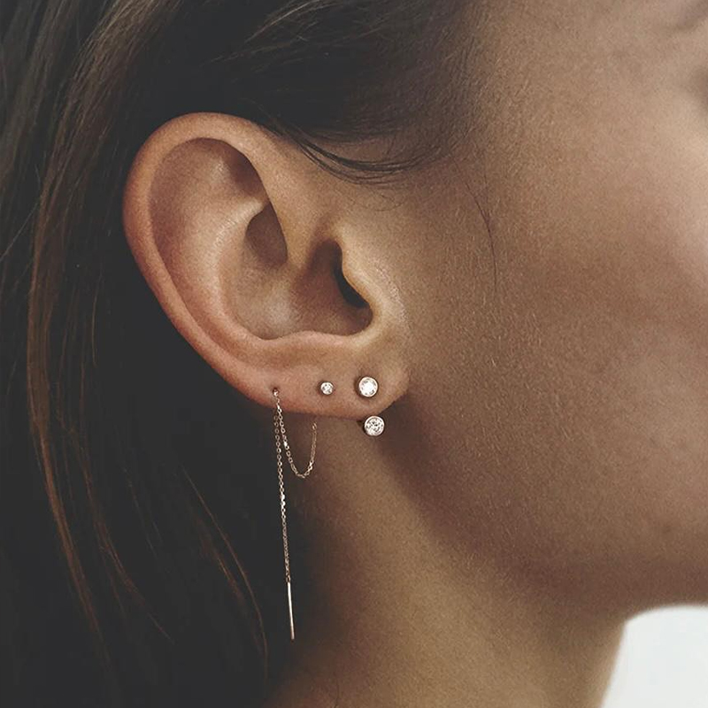 Серьги Vanrycke One и Mademoiselle Else из белого золота с бриллиантами