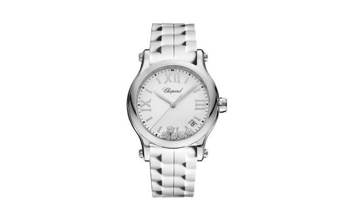 Часы Chopard Happy Sport в корпусе из стали с бриллиантами