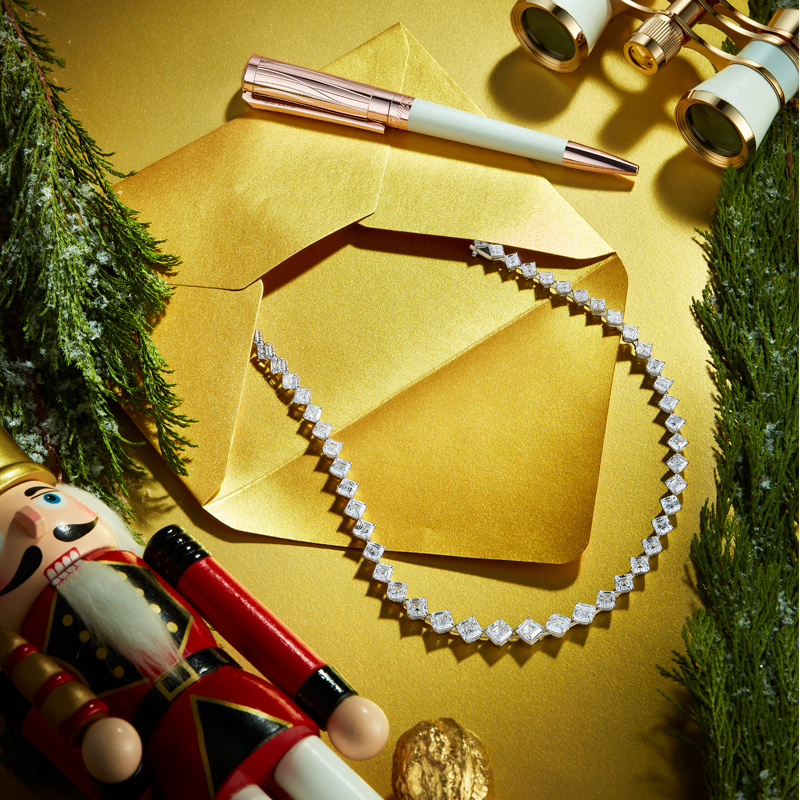 Колье Mercury Classic из белого золота с бриллиантами