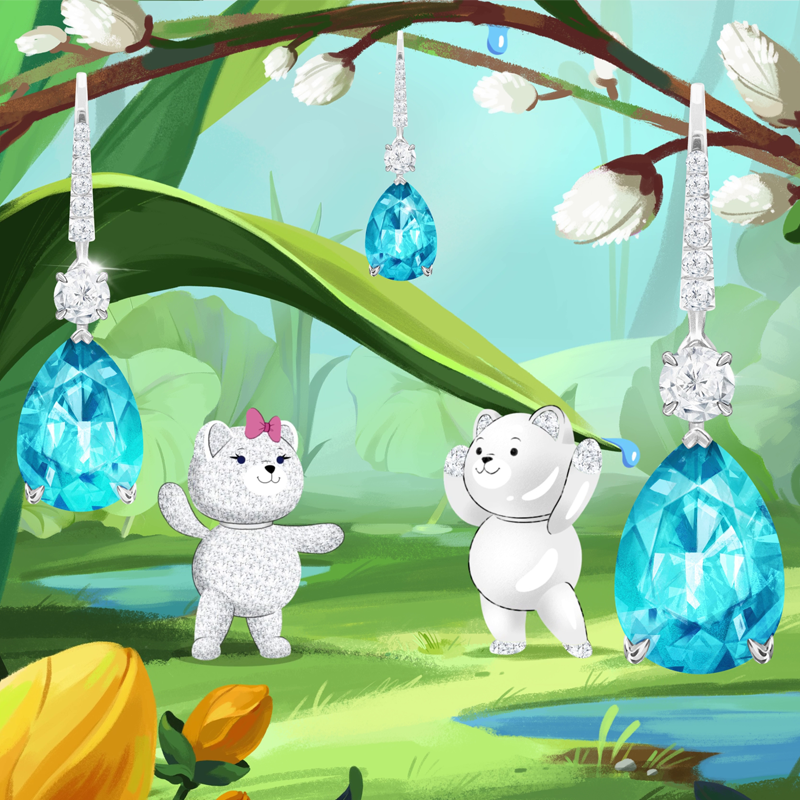 Серьги Mercury Color