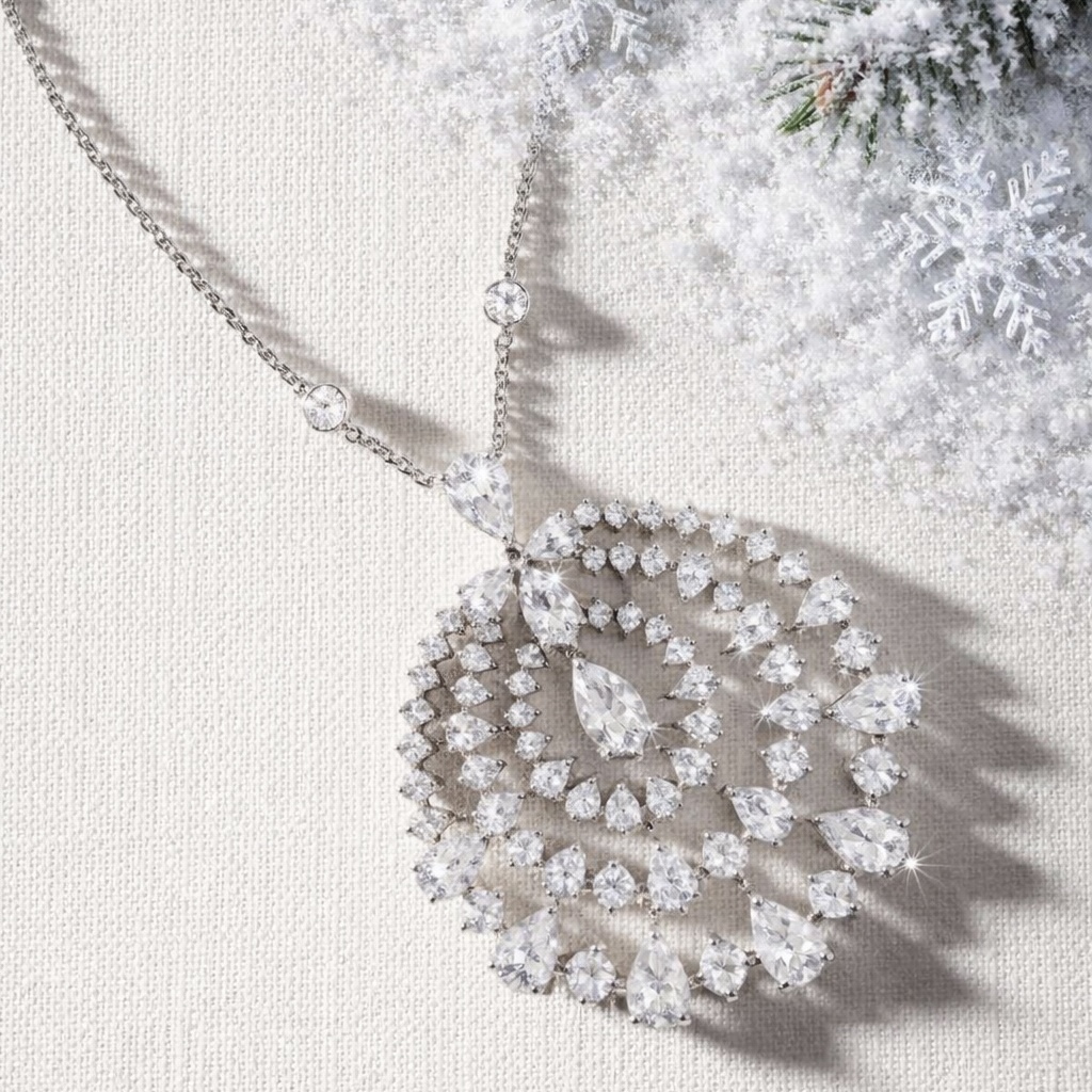 Колье Mercury Classic из белого золота с бриллиантами