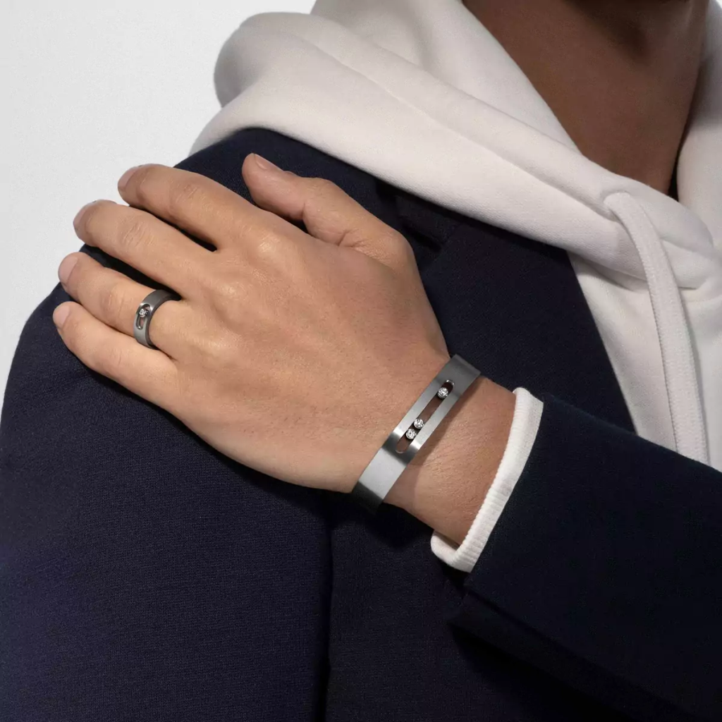 Кольцо и браслет Messika Mive Titanium из титана с бриллиантами Кольцо и браслет Messika Mive Titanium из титана с бриллиантами