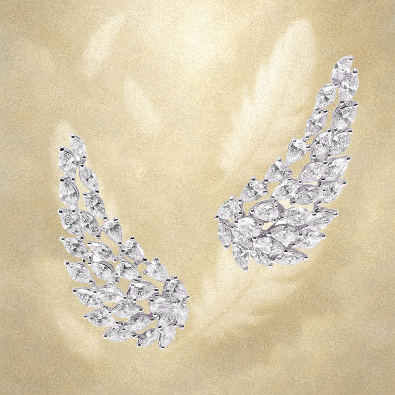 Серьги Messika Angel из белого золота с бриллиантами