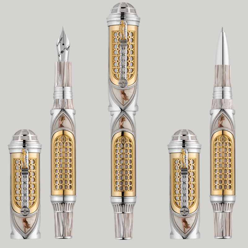Имея в основе монтеграппит, корпус ручки «обернут» серебряной «рубашкой», выполненной в технике потерянного воска, напоминающей архитектуру Сикстинской Капеллы и Трибуну в Академии изящных искусств во Флоренции