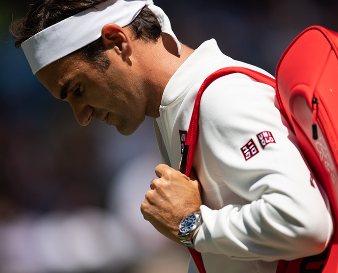 Посланник Rolex Роджер Федерер на чемпионате Wimbledon 2018
