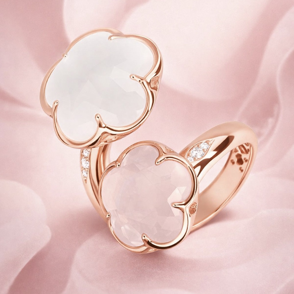 Кольцо Pasquale Bruni Bon Ton из розового золота с кварцем и бриллиантами Кольцо Pasquale Bruni Bon Ton из розового золота с кварцем и бриллиантами