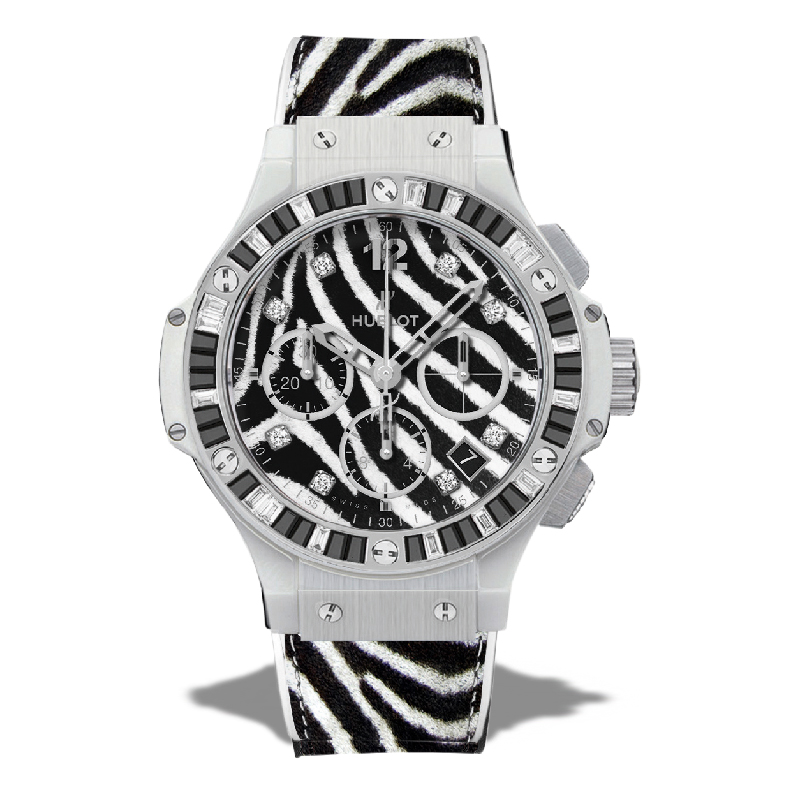 Хронограф Hublot Big Bang Zebra Bang в 41 мм корпусе из белого золота и белой керамики