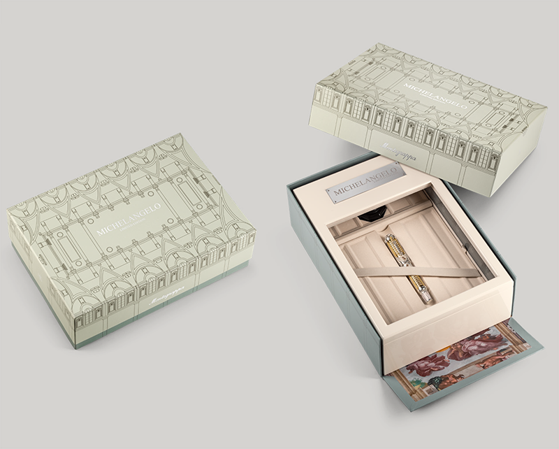 Коробка, которая идет в комплекте Montegrappa Michelangelo