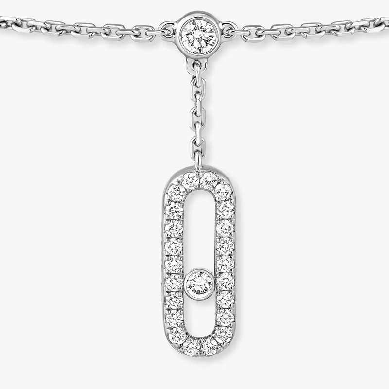  На фото: браслет на ногу Messika Move Uno из белого золота с бриллиантами