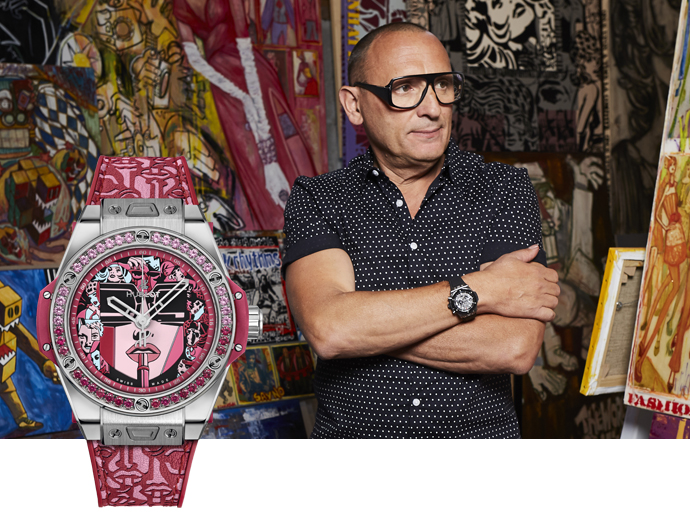 Часы Big Bang One Click Marc Ferrero Steel Red с автоматическим заводом, часы, минуты, секунды, корпус — сталь, шпинель, лимитированная серия — 50 экземпляров || Марк Ферреро