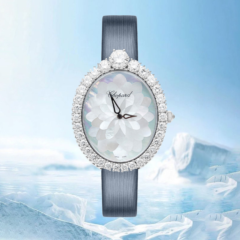 Часы Chopard L'Heure du Diamant в 40,4 мм корпусе из белого золота с бриллиантами