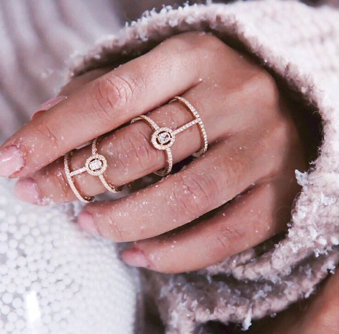 Кольцо Messika Glam'Azone из розового золота с бриллиантами