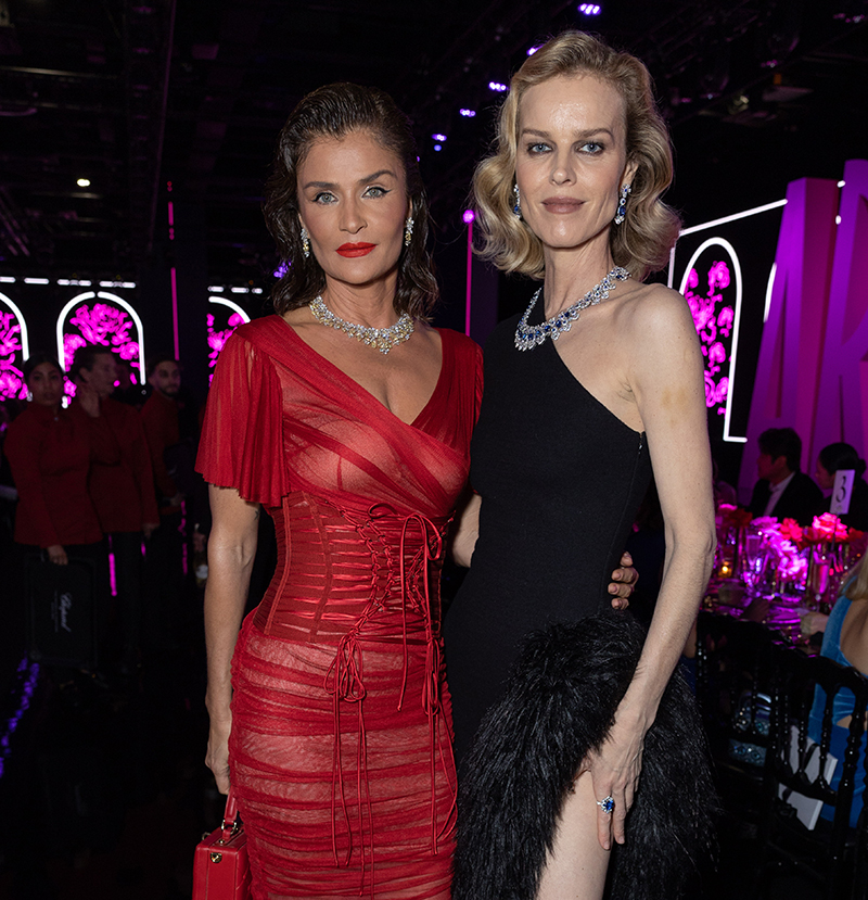 Хелена Кристенсен и Ева Герцигова в украшениях Chopard Red Carpet