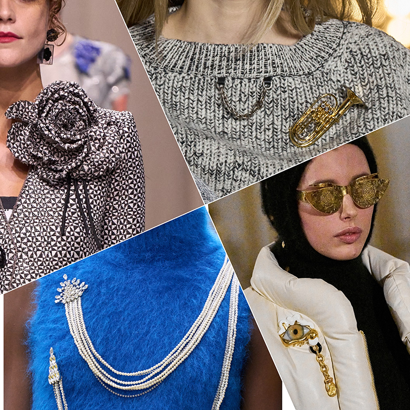 На фото модели с показов (слева направо): Gucci || Armani Prive || Louis Vuitton || Schiaparelli