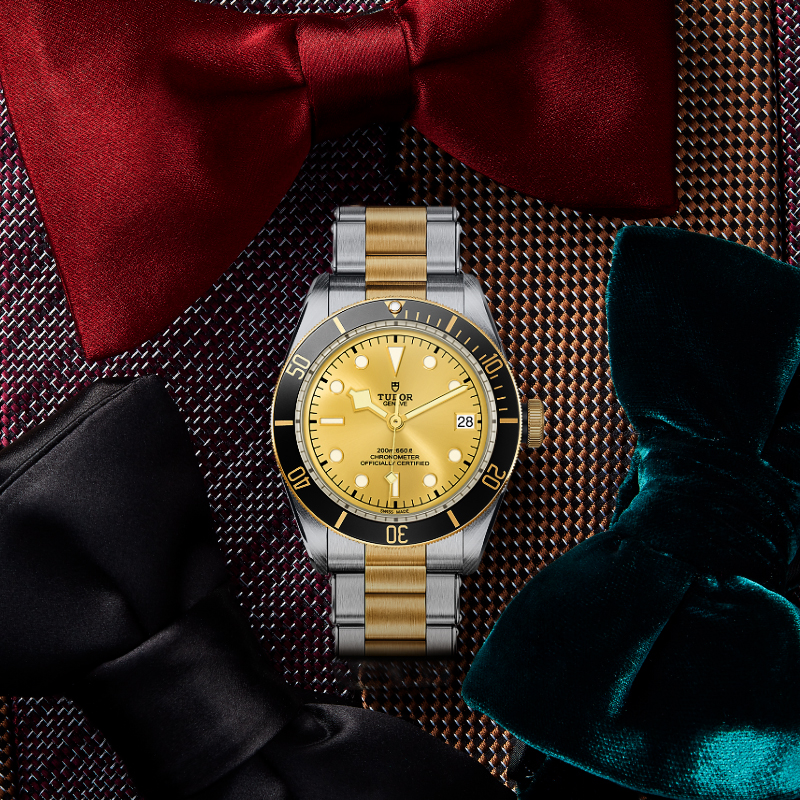 Часы Tudor Black Bay S&G в 41 мм корпусе из стали и желтого золота с указателем даты и однонаправленным вращающимся безелем