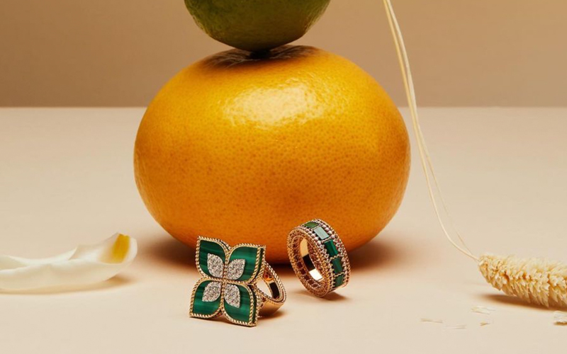 Кольцо Princess Flower и кольцо Art Deco, все Roberto Coin