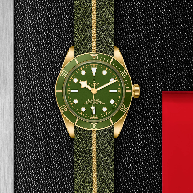 Часы Tudor Black Bay Fifty Eight в 39 мм корпусе из желтого золота с вращающимся безелем Часы Tudor Black Bay Fifty Eight в 39 мм корпусе из желтого золота с вращающимся безелем