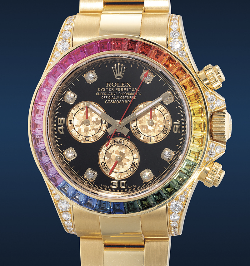 Хронограф Rolex Cosmograph Daytona «Rainbow» Ref. 116598RBOW в 40 мм корпусе из желтого золота