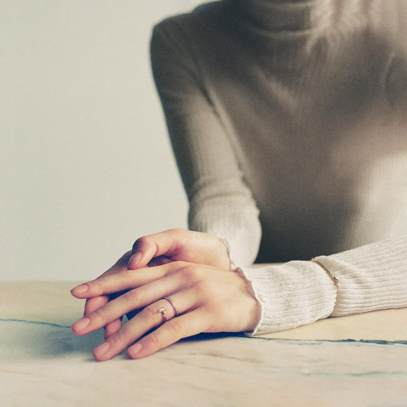 Браслет и кольцо Repossi Serti sur Vide из розового золота с бриллиантами