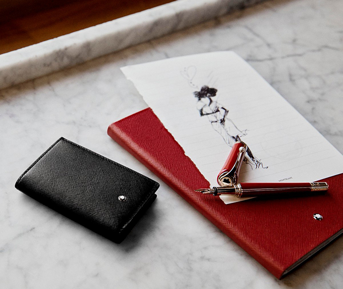 Ручка, блокнот и визитница Montblanc