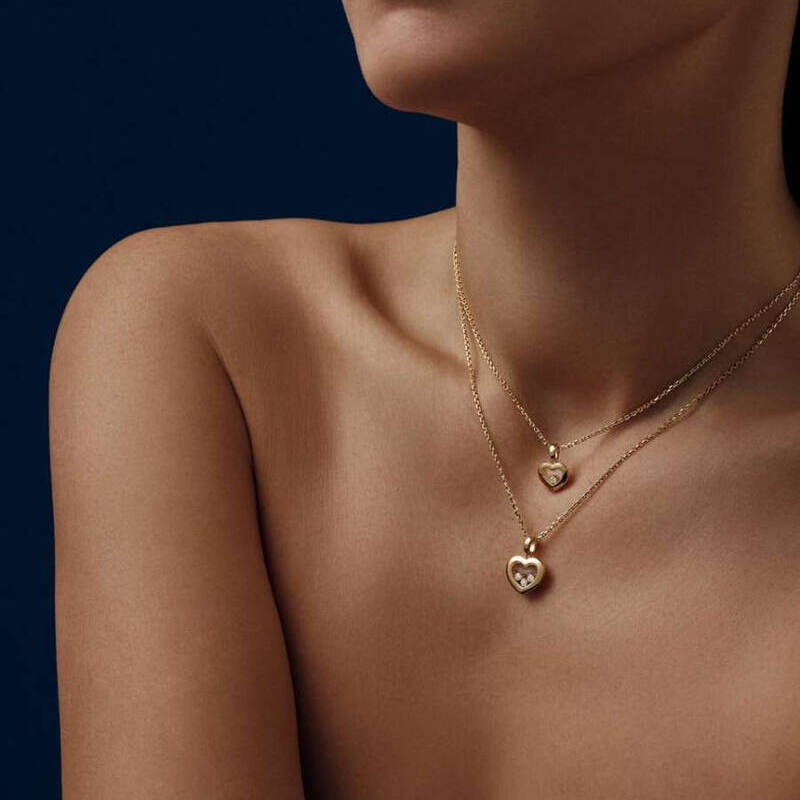 Колье Chopard Happy Diamonds из белого и розового золота с бриллиантами Колье Chopard Happy Diamonds из белого и розового золота с бриллиантами
