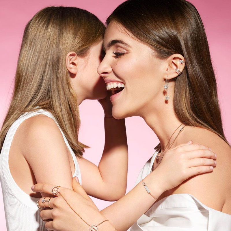 Украшения Messika Move, Glam'Azone и My Twin из белого и розового золота с бриллиантами