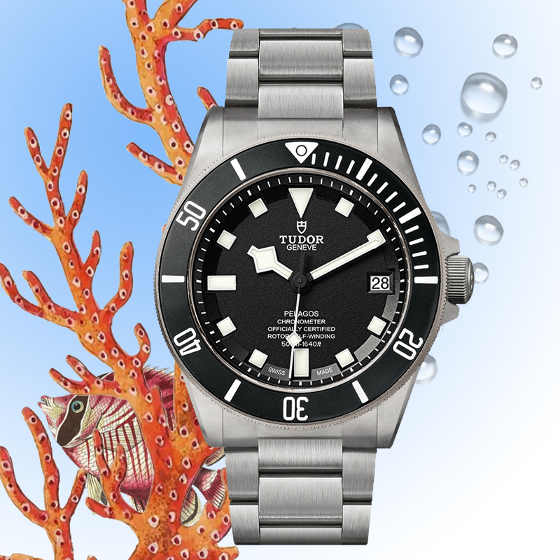 Часы Tudor Pelagos в 42 мм корпусе из титана и стали. Водонепроницаемость: 500 м