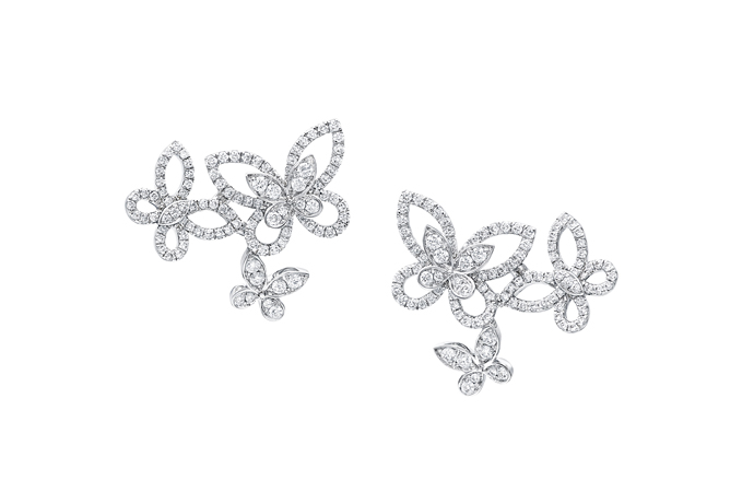 Серьги Graff Butterfly из белого золота с бриллиантами