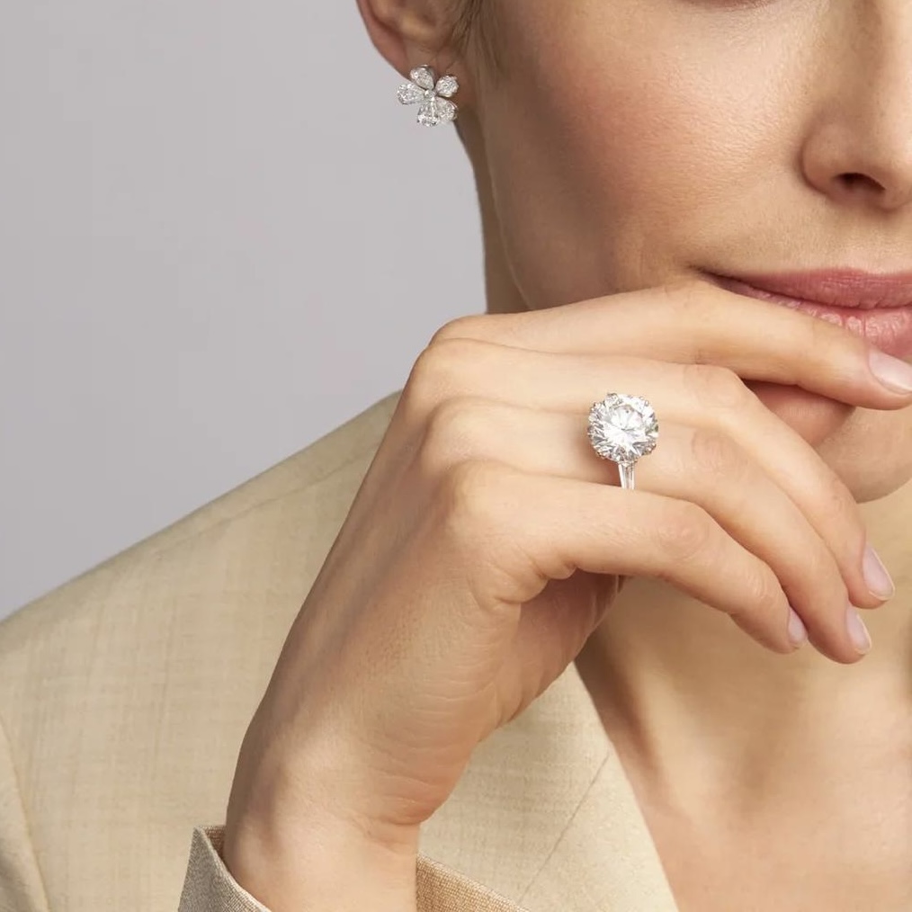 Украшения Mercury Flower и Classic из белого золота с бриллиантами