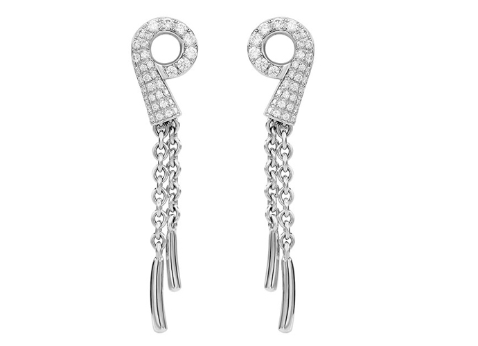 Серьги Chopard Les Chaines из белого золота с бриллиантами