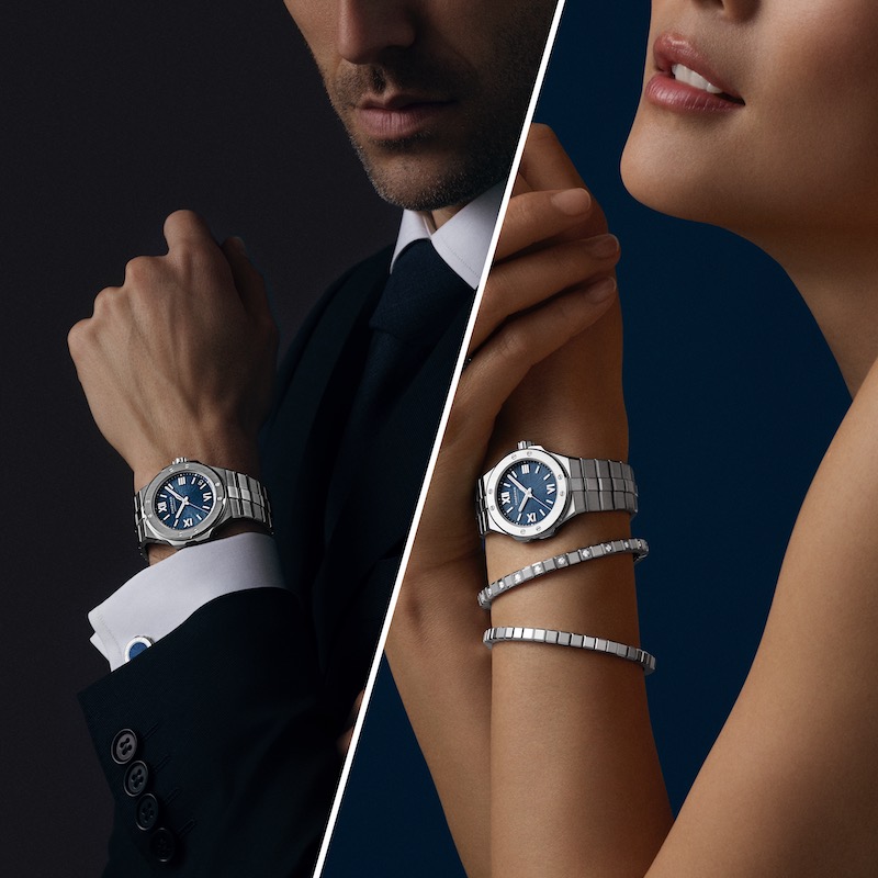  На фото: часы Alpine Eagle в корпусах 41 и 36 мм и браслеты Ice Cube, все Chopard