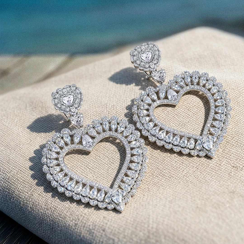 Серьги Chopard High Jewellery из этичного белого золота с бриллиантами